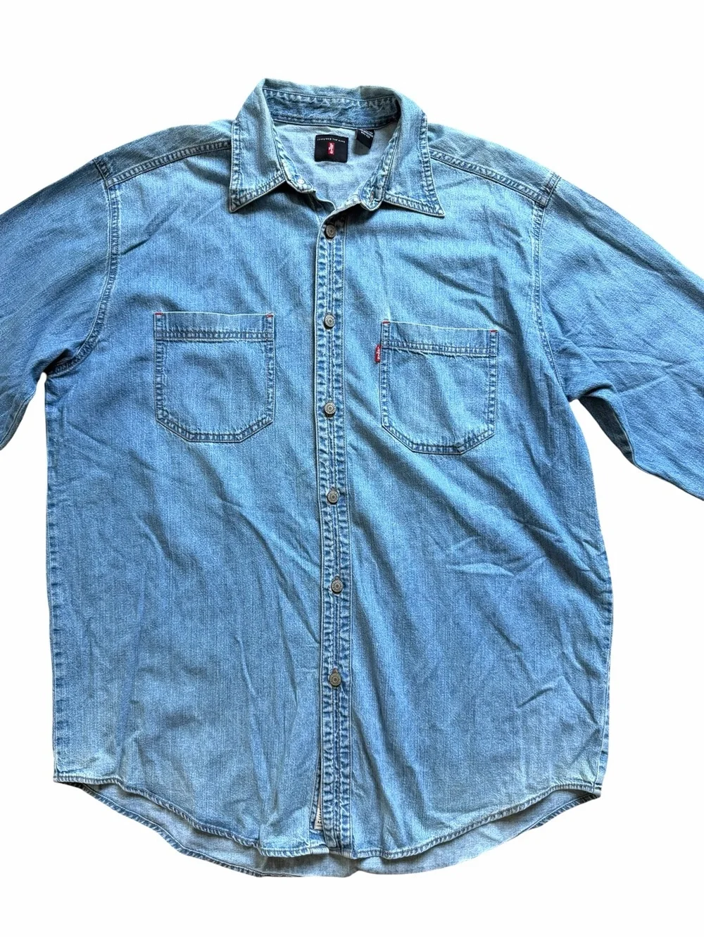 Levi’s Red Tab Denim Button Up Shirt Men’s L Oversized Vintage 90s Grunge